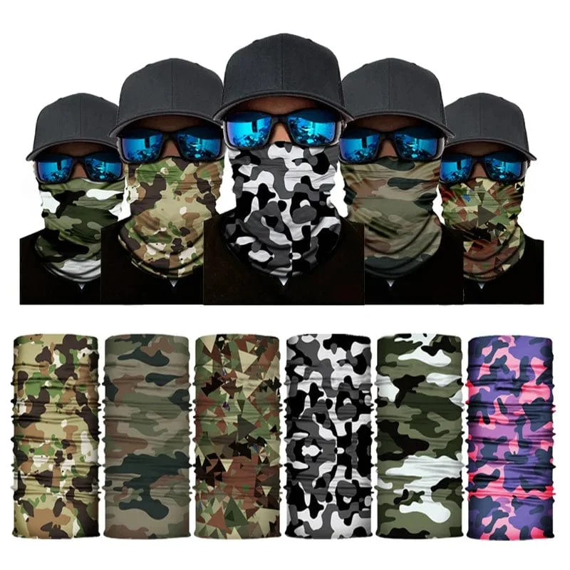 Camouflage Radfahren Gesichtsmaske Taktischer Militärschal Halstuch Männer Nahtlose Bandana Frauen Stirnband Sturmhaube Tube Gesichtsschutz