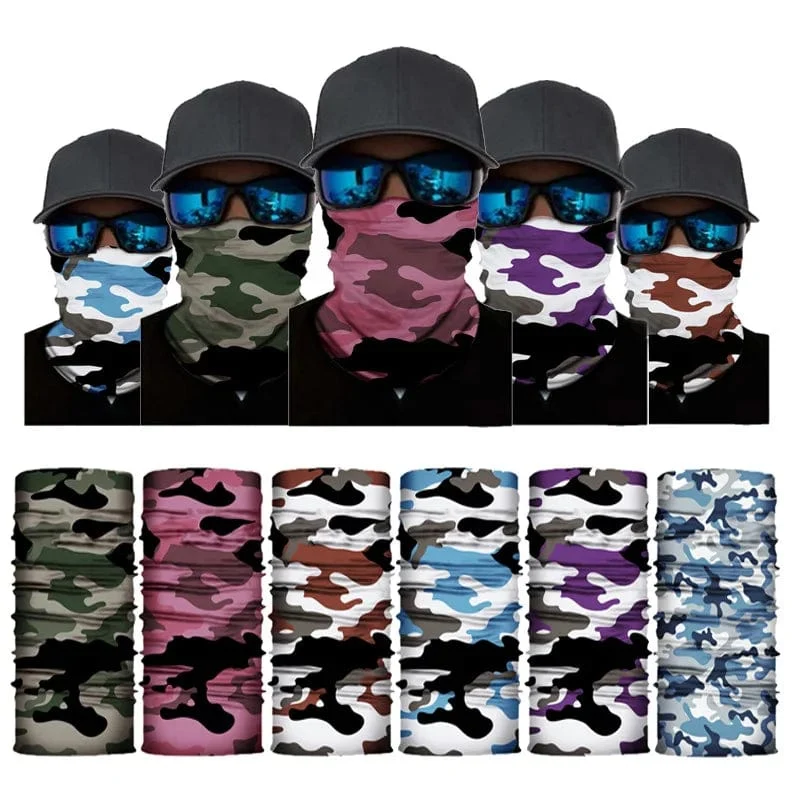 Camouflage Radfahren Gesichtsmaske Taktischer Militärschal Halstuch Männer Nahtlose Bandana Frauen Stirnband Sturmhaube Tube Gesichtsschutz
