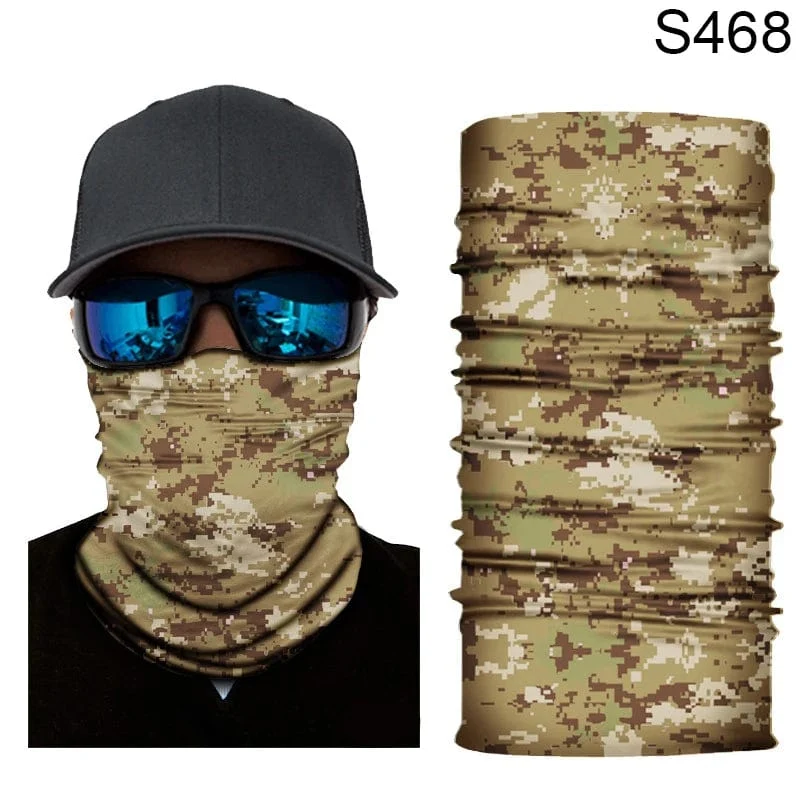 Camouflage Radfahren Gesichtsmaske Taktischer Militärschal Halstuch Männer Nahtlose Bandana Frauen Stirnband Sturmhaube Tube Gesichtsschutz
