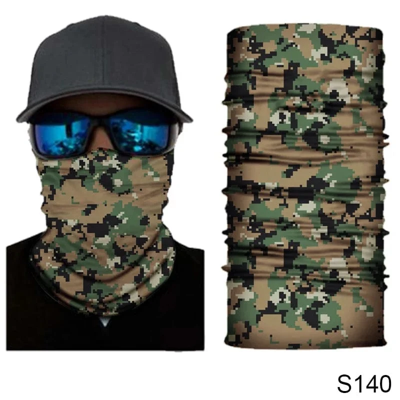 Camouflage Radfahren Gesichtsmaske Taktischer Militärschal Halstuch Männer Nahtlose Bandana Frauen Stirnband Sturmhaube Tube Gesichtsschutz