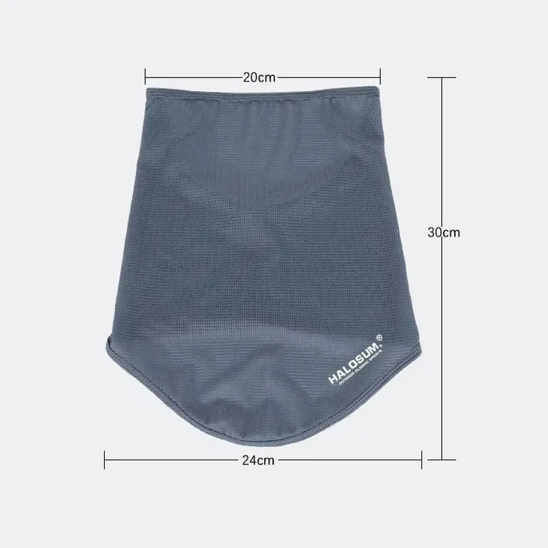 Eisseide Angeln Radfahren Bandana Mesh Gesichtsschutz Halbmaske Hängeohr Halsmanschette Cool Tube Schal Sport Laufen Wandern Jagd
