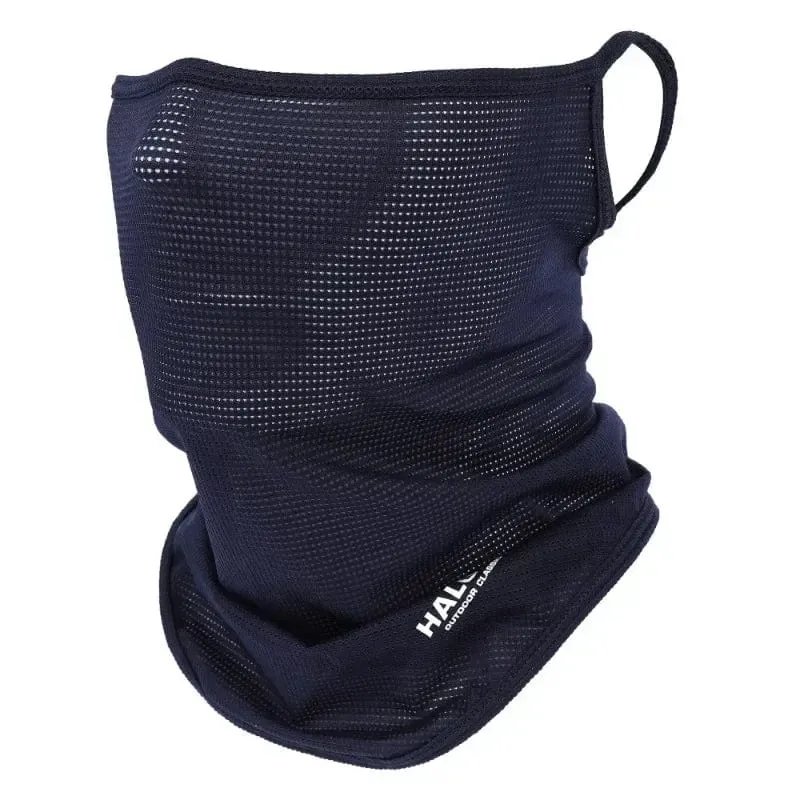 Eisseide Angeln Radfahren Bandana Mesh Gesichtsschutz Halbmaske Hängeohr Halsmanschette Cool Tube Schal Sport Laufen Wandern Jagd