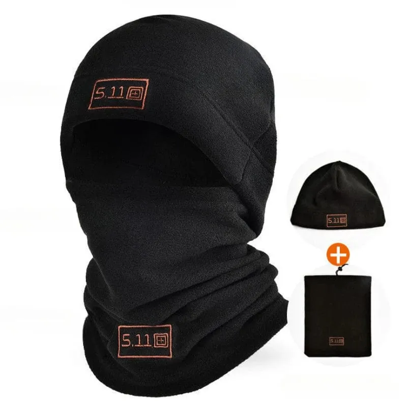 Taktische Militär Fleece Mütze & Schal Set Thermische Kopfbedeckung Winter Warme Sturmhaube Gesichtsmaske Sport Radfahren Motorhaube Nackenschutz
