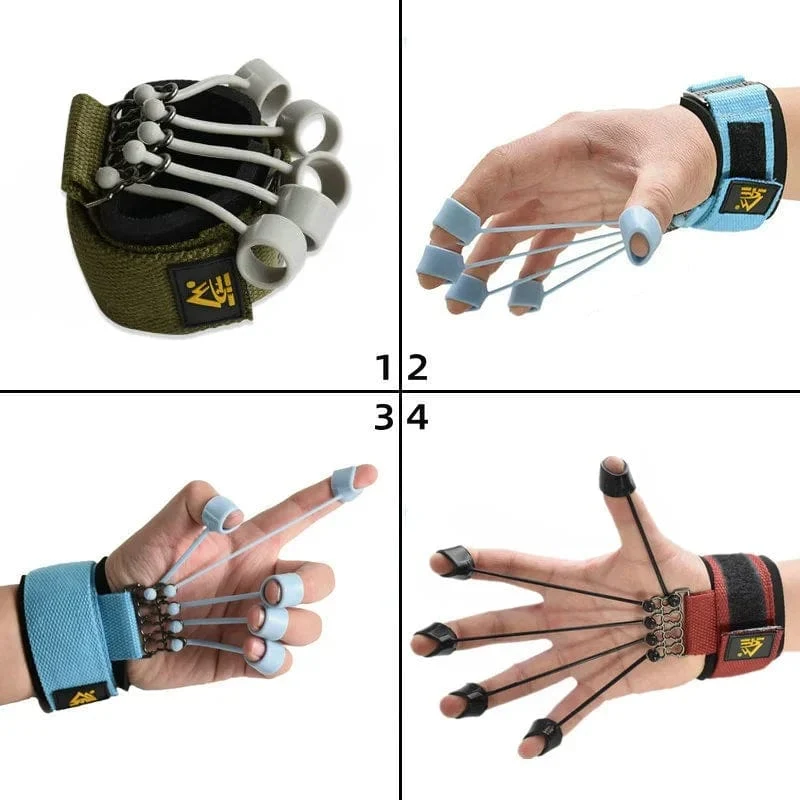 Tragbarer Handgreifer Silikon-Finger-Expander Handgriff Handgelenk-Krafttrainer Fingertrainer Widerstandsband Fitness
