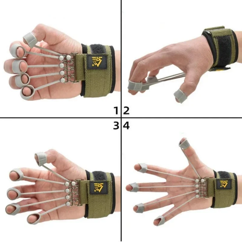 Tragbarer Handgreifer Silikon-Finger-Expander Handgriff Handgelenk-Krafttrainer Fingertrainer Widerstandsband Fitness