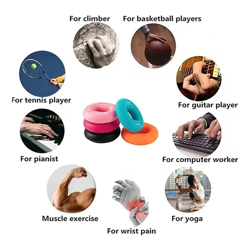 Silikon-Fingergreifer, Handwiderstandsband, Greifring, Handgelenkstrecker, Finger-Unterarm-Trainer, Pow-Übung, Karpal-Expander