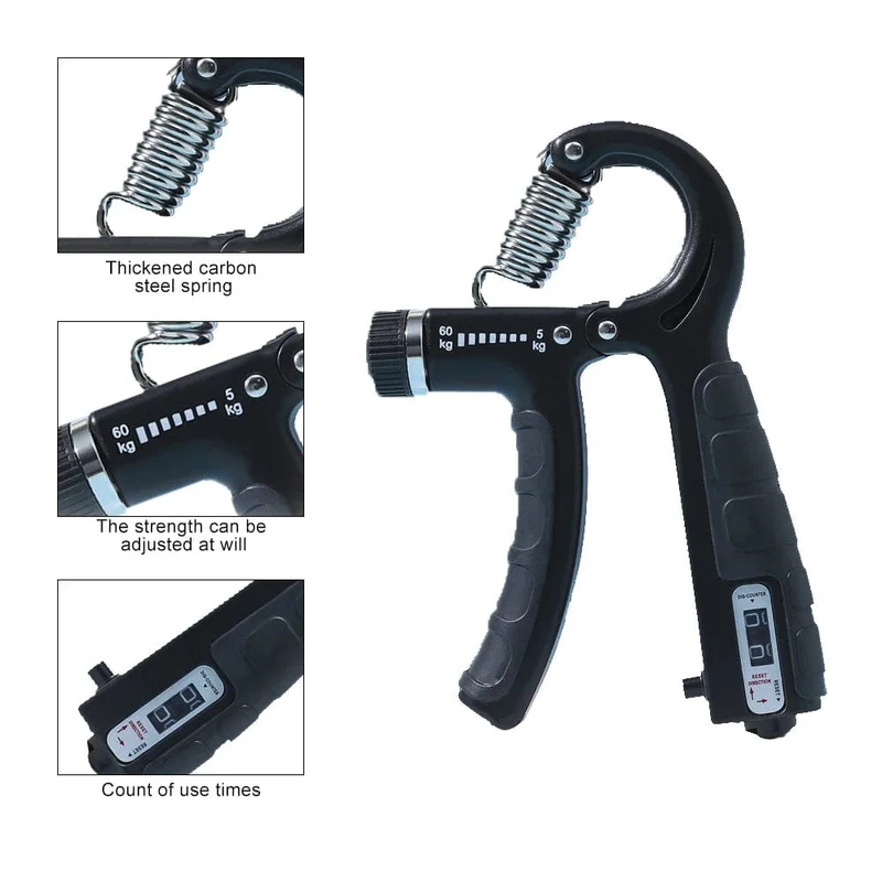 Einstellbare Zählung Professioneller Grifftrainer Armkraft Armmuskel Finger Rehabilitationstrainer Fitness Stressreduzierung