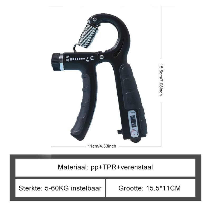 Einstellbare Zählung Professioneller Grifftrainer Armkraft Armmuskel Finger Rehabilitationstrainer Fitness Stressreduzierung