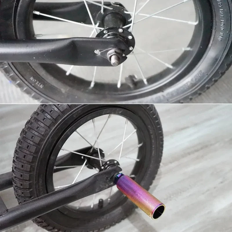 1 stücke Legierung Fuß Stunt Peg Für Mtb Bmx Bike 3/8'' Achse Fußstütze-Hebel Zylinder Grip Rutschfeste Achse Fußrasten Fahrrad Zubehör