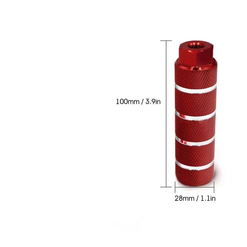 1 stücke Legierung Fuß Stunt Peg Für Mtb Bmx Bike 3/8'' Achse Fußstütze-Hebel Zylinder Grip Rutschfeste Achse Fußrasten Fahrrad Zubehör