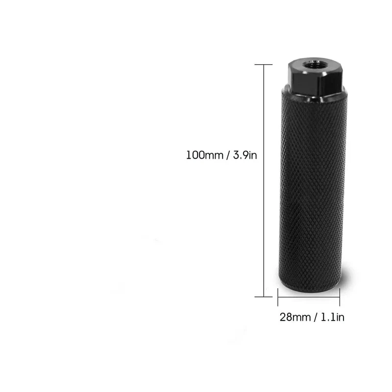 1 stücke Legierung Fuß Stunt Peg Für Mtb Bmx Bike 3/8'' Achse Fußstütze-Hebel Zylinder Grip Rutschfeste Achse Fußrasten Fahrrad Zubehör