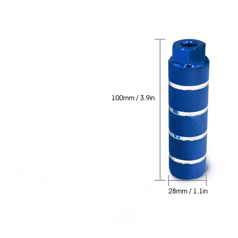 1 stücke Legierung Fuß Stunt Peg Für Mtb Bmx Bike 3/8'' Achse Fußstütze-Hebel Zylinder Grip Rutschfeste Achse Fußrasten Fahrrad Zubehör
