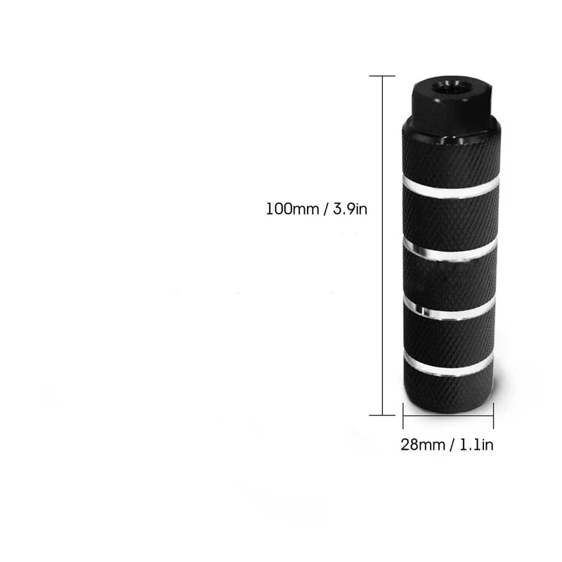 1 stücke Legierung Fuß Stunt Peg Für Mtb Bmx Bike 3/8'' Achse Fußstütze-Hebel Zylinder Grip Rutschfeste Achse Fußrasten Fahrrad Zubehör