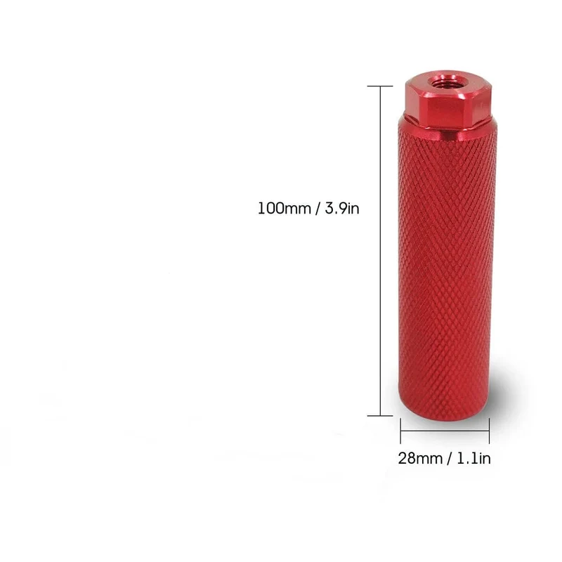 1 stücke Legierung Fuß Stunt Peg Für Mtb Bmx Bike 3/8'' Achse Fußstütze-Hebel Zylinder Grip Rutschfeste Achse Fußrasten Fahrrad Zubehör