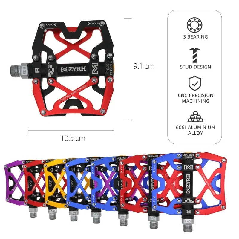 Fahrradpedale Ultraleichte Aluminiumlegierung 3 Lager Fahrradpedale 14 Farben Rennrad MTB Pedale Wasserdichte Fahrradteile