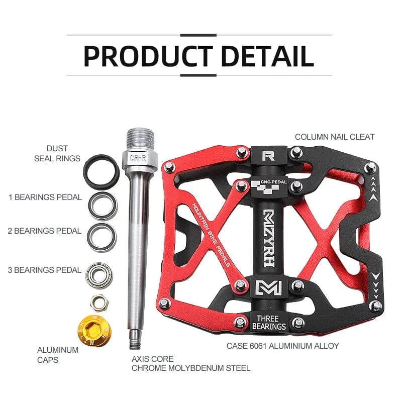 Fahrradpedale Ultraleichte Aluminiumlegierung 3 Lager Fahrradpedale 14 Farben Rennrad MTB Pedale Wasserdichte Fahrradteile