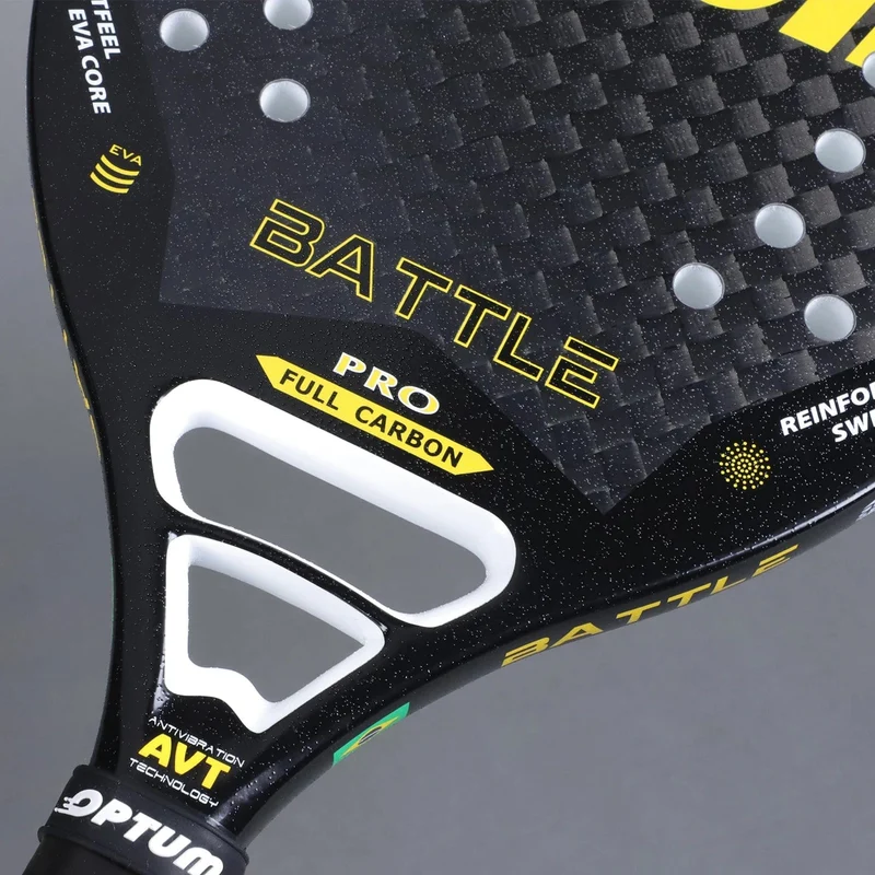 OPTUM BATTLE 12K Carbonfaser-Strandtennisschläger mit rauer Oberfläche und Schutzhülle