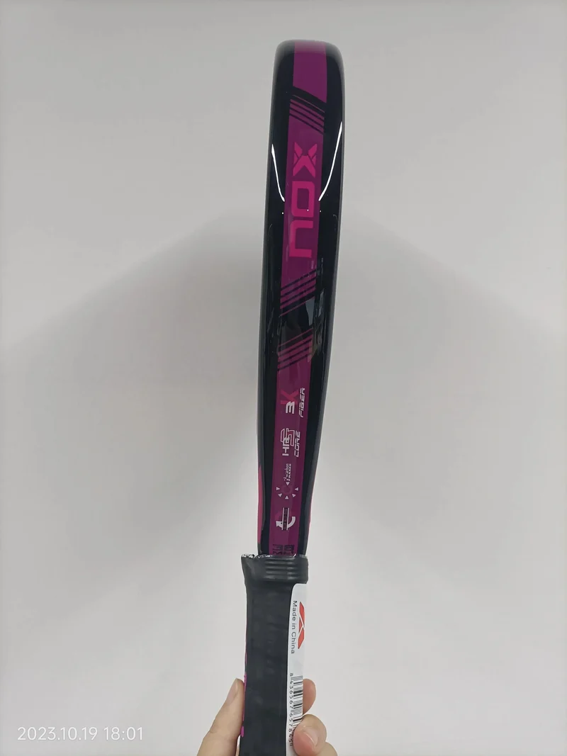 Padel-Tennisschläger, 3K-Kohlefaser, weiche Eva-Memory-Form, raue Oberfläche, hochbalanciertes Padelpaddel ohne Tasche