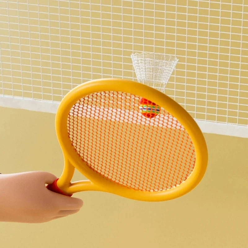 Tennisschläger für Kinder, weiche Trainingsbälle, Badminton-Federbälle, Schläger, interaktives Sportspielzeug für die ganze Familie, farbenfrohes Spielzubehör, neu