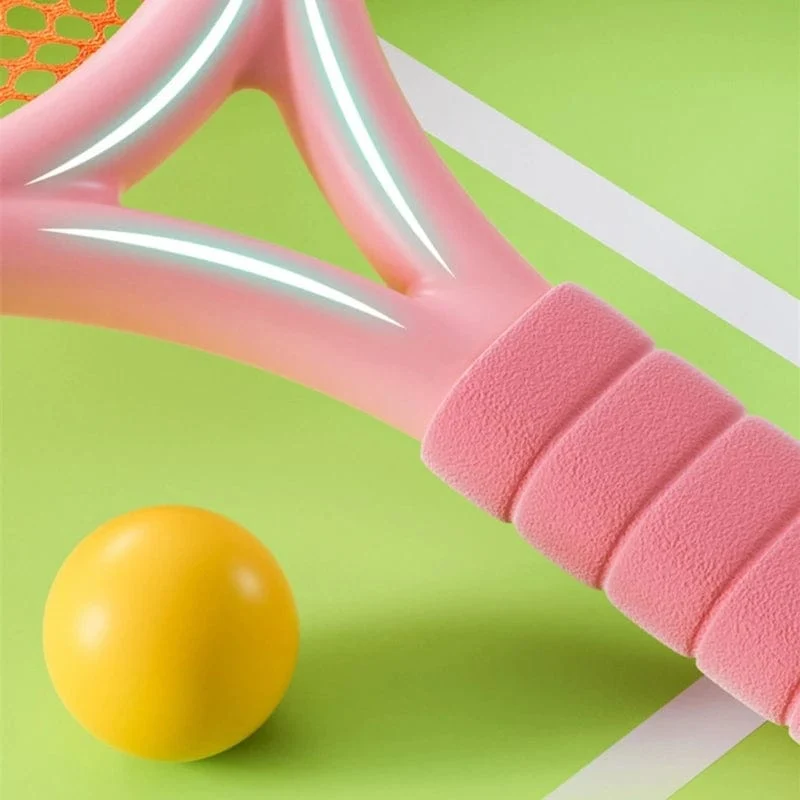 Tennisschläger für Kinder, weiche Trainingsbälle, Badminton-Federbälle, Schläger, interaktives Sportspielzeug für die ganze Familie, farbenfrohes Spielzubehör, neu