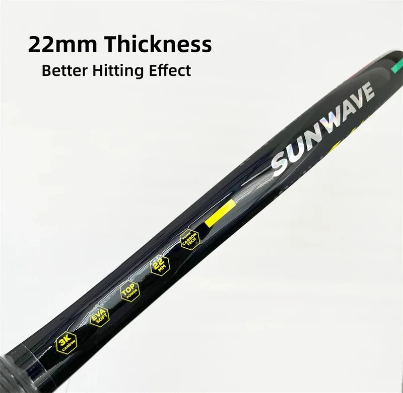Camewin Beach-Tennisschläger, 3K Vollcarbon, raue Oberfläche, Outdoor-Sportballschläger für Männer, Frauen, Erwachsene, Senioren