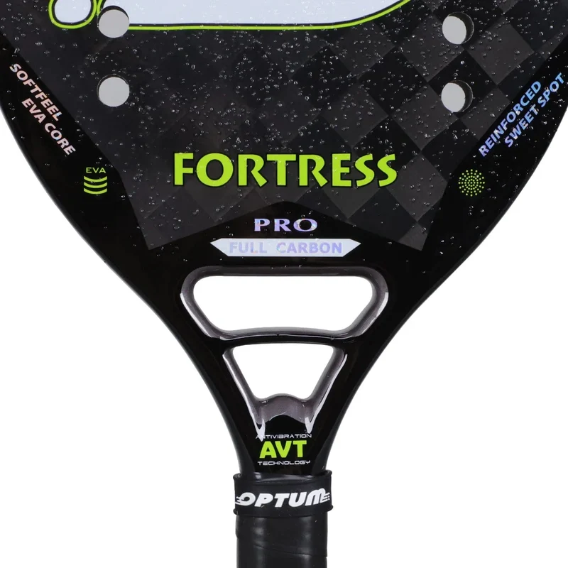 OPTUM FORTRESS 18K Carbonfaser, raue Oberfläche, 14 Löcher, Strand-Tennisschläger mit Schutzhülle