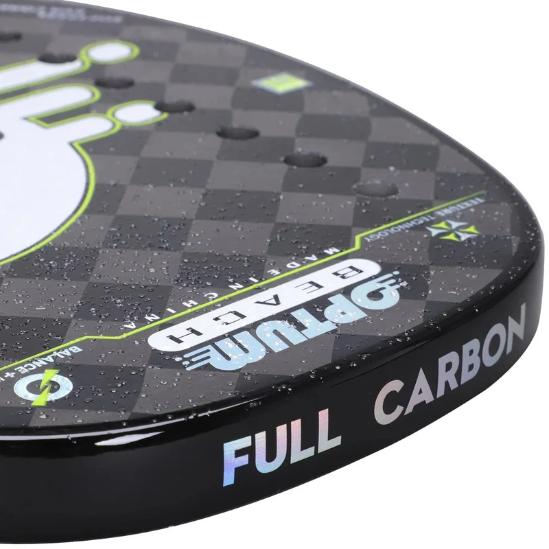 OPTUM FORTRESS 18K Carbonfaser, raue Oberfläche, 14 Löcher, Strand-Tennisschläger mit Schutzhülle