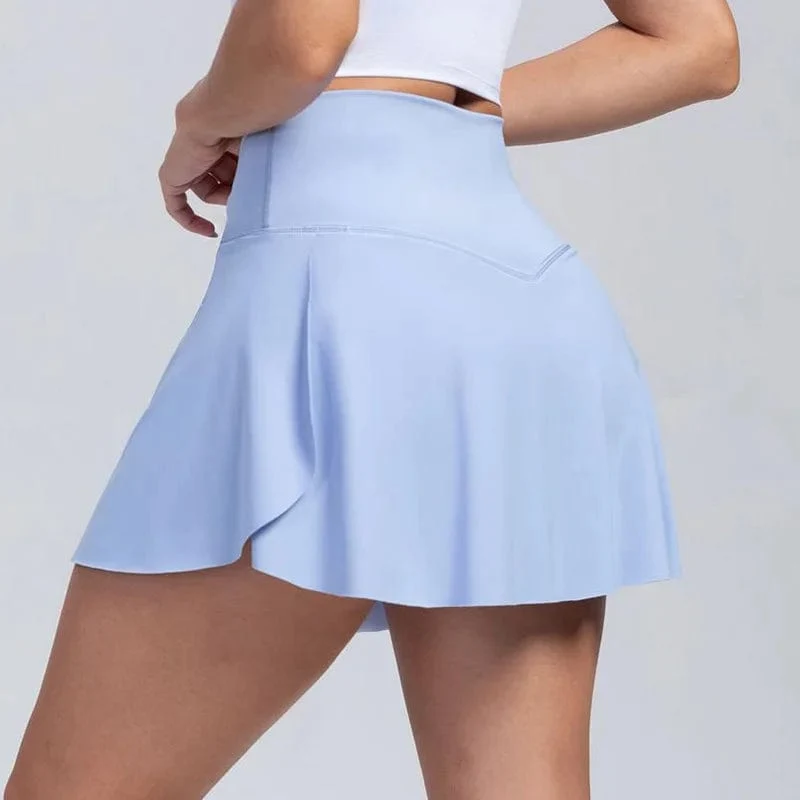 Plissierter Tennisrock für Damen mit Taschen, Shorts, Sportröcke, Crossover, atmungsaktiv, sportlich, Golf-Skorts, Workout-Sportröcke