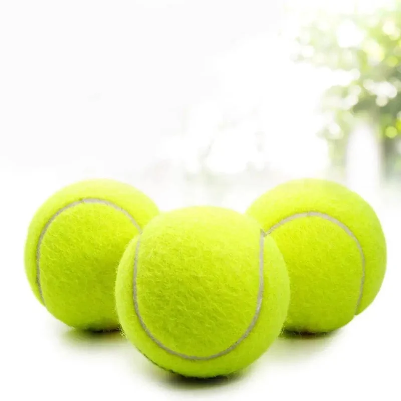 3 STÜCKE Hohe Elastizität Tennis Professionelle Tennis-Trainingsspielball Outdoor Hunde Beißen Chase und Chomp 63mm Tennisball