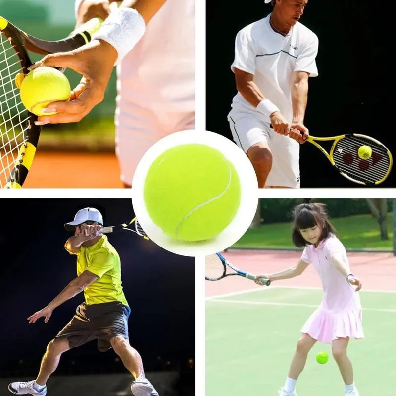3 STÜCKE Hohe Elastizität Tennis Professionelle Tennis-Trainingsspielball Outdoor Hunde Beißen Chase und Chomp 63mm Tennisball
