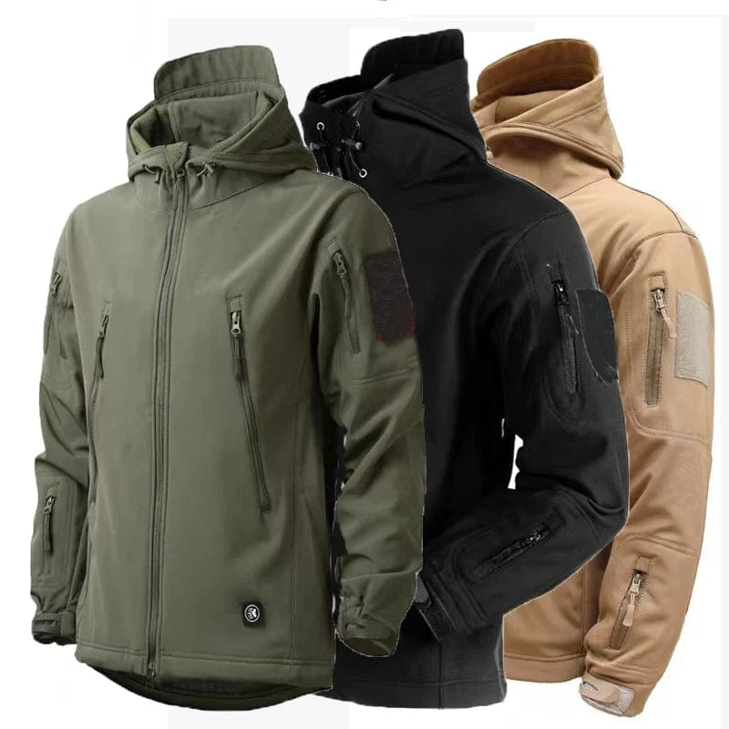 Fleece Herbst Military Männer Jacken Wasserdicht Angeln Jagd Wandern Camping Klettern Winter Trainingsanzüge Mantel Thermische Herbst S-5XL