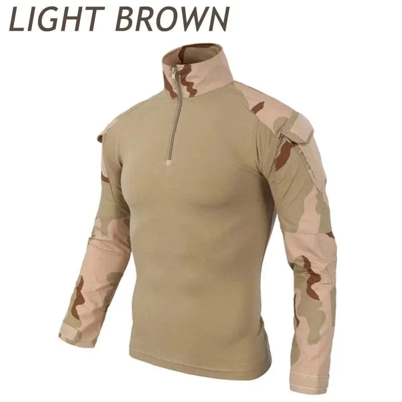 Combat Uniform Shirt Camouflage US Asiatische Größe S-3XL Cargo Sport Tops Airsoft Paintball Taktische T-Shirts Wandern