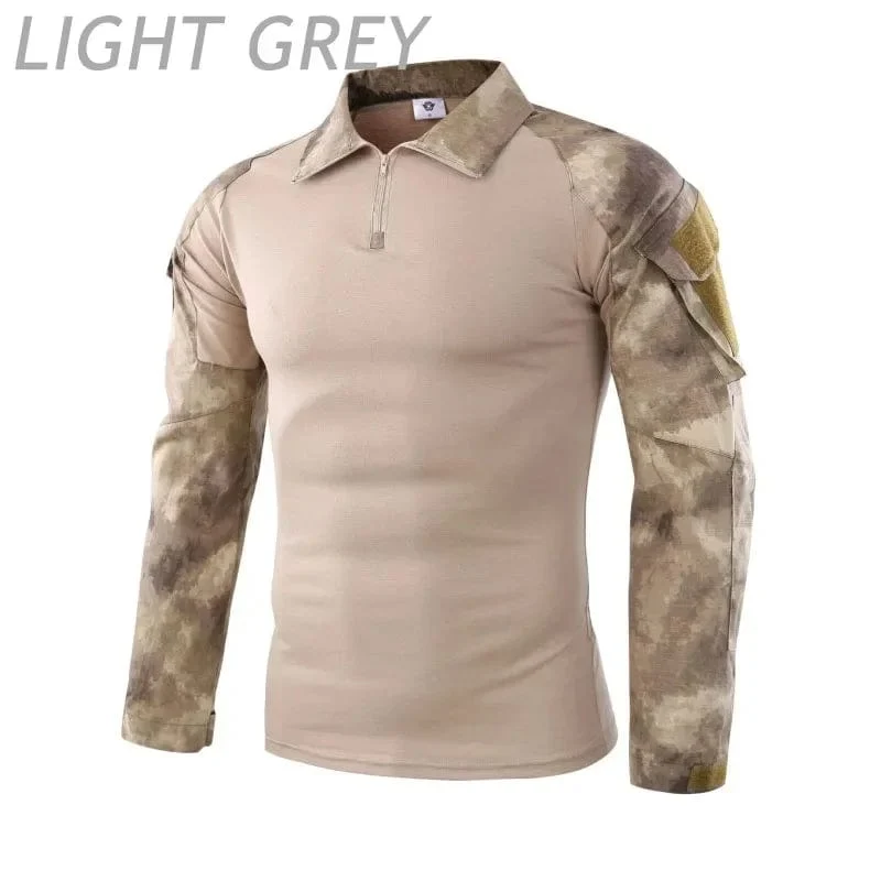 Combat Uniform Shirt Camouflage US Asiatische Größe S-3XL Cargo Sport Tops Airsoft Paintball Taktische T-Shirts Wandern