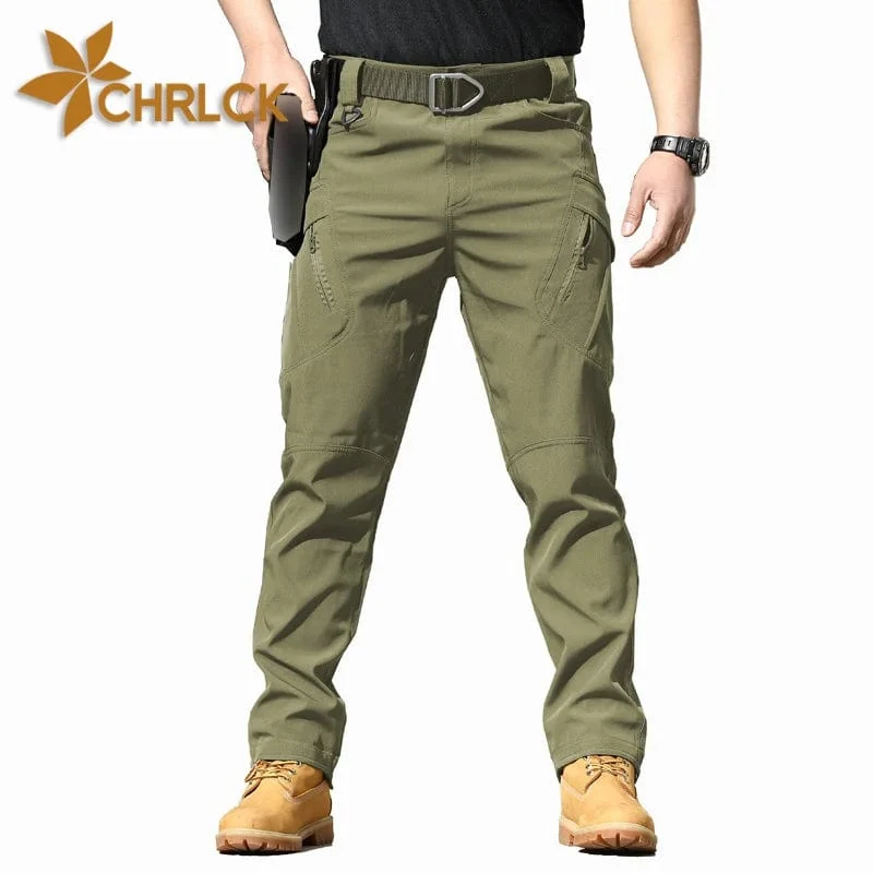 CHRLCK Herren Kratzfeste Taktische Hose Elastizität Wanderhose Herren Wasserdicht Jagd Angeln Camping Hose Verschleißfest