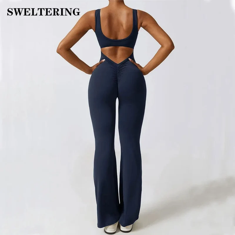 Frauen Overalls Einteiliges Yoga Anzug Tanz Bauch Straffung Fitness Workout Set Stretch Body Gym Kleidung Push-Up Sportswear