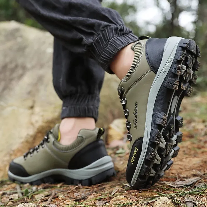 Männer Wanderschuhe Wasserdichte Leder Schnee Stiefel Männer Turnschuhe 2023 Outdoor Plüsch Spitze-up Nicht Slip Klettern Schuhe Männer wandern Stiefel