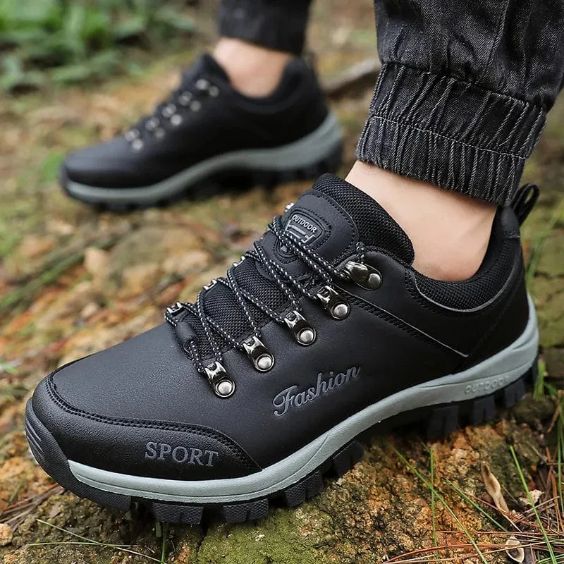 Männer Wanderschuhe Wasserdichte Leder Schnee Stiefel Männer Turnschuhe 2023 Outdoor Plüsch Spitze-up Nicht Slip Klettern Schuhe Männer wandern Stiefel