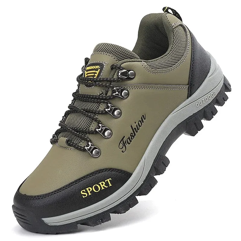 Männer Wanderschuhe Wasserdichte Leder Schnee Stiefel Männer Turnschuhe 2023 Outdoor Plüsch Spitze-up Nicht Slip Klettern Schuhe Männer wandern Stiefel