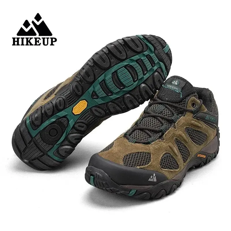 HIKEUP Männer Schuhe Atmungsaktive Spritzwassergeschützte Outdoor Wanderschuhe Bergsteigen Sport Männer Jagd Trekking Sneaker