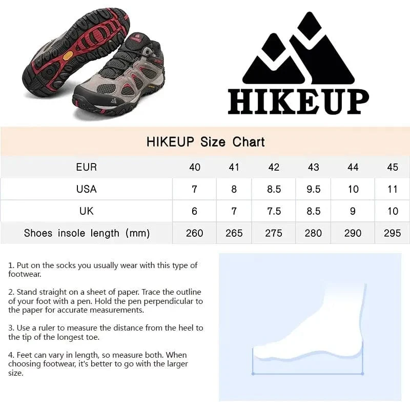 HIKEUP Männer Schuhe Atmungsaktive Spritzwassergeschützte Outdoor Wanderschuhe Bergsteigen Sport Männer Jagd Trekking Sneaker
