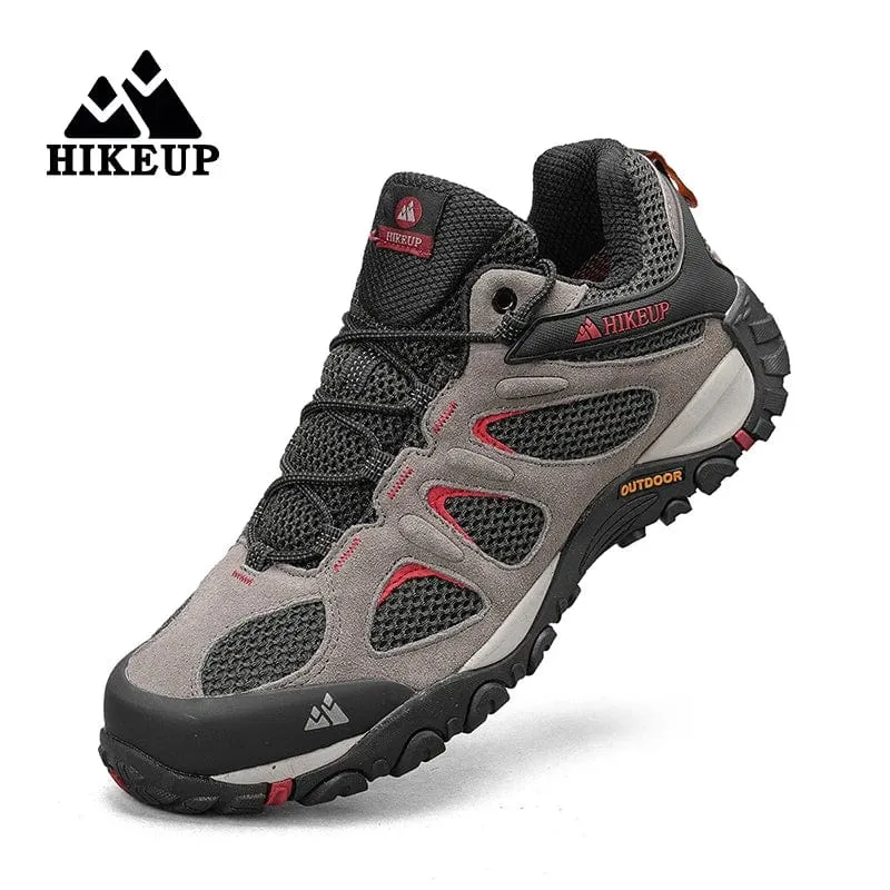 HIKEUP Männer Schuhe Atmungsaktive Spritzwassergeschützte Outdoor Wanderschuhe Bergsteigen Sport Männer Jagd Trekking Sneaker