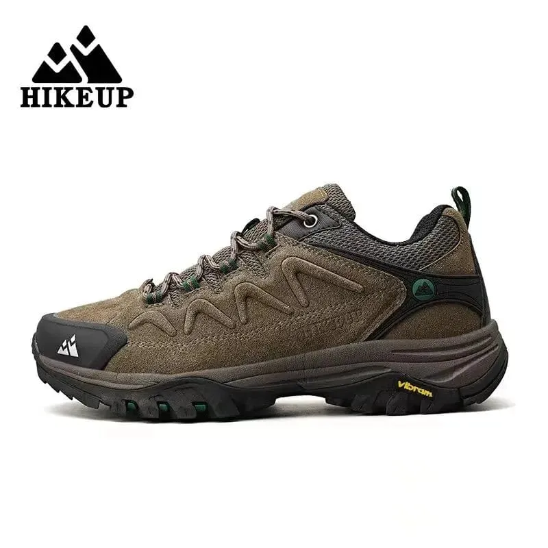 HIKEUP Leder Herren Outdoor Wanderschuhe Tourist Trekking Turnschuhe Bergsteigen Trail Jogging Schuhe Für Männer Factory Outlet