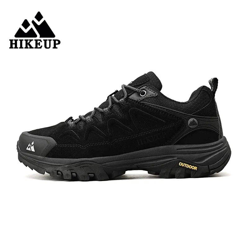HIKEUP Leder Herren Outdoor Wanderschuhe Tourist Trekking Turnschuhe Bergsteigen Trail Jogging Schuhe Für Männer Factory Outlet