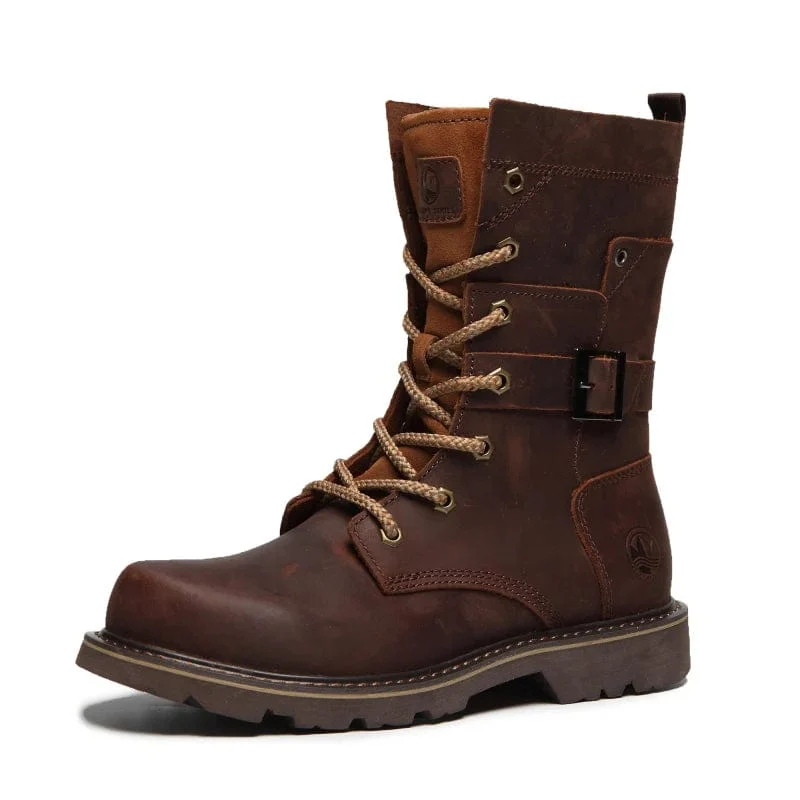 Wanderschuhe Herren wasserdichte Jagdstiefel Tactical Desert Combat Stiefeletten Herren Militär Damen Arbeits Leder Wanderschuhe