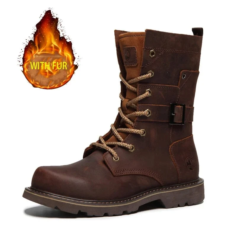 Wanderschuhe Herren wasserdichte Jagdstiefel Tactical Desert Combat Stiefeletten Herren Militär Damen Arbeits Leder Wanderschuhe