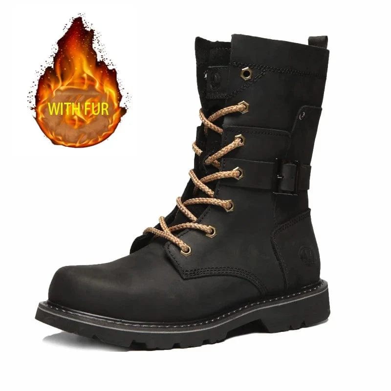 Wanderschuhe Herren wasserdichte Jagdstiefel Tactical Desert Combat Stiefeletten Herren Militär Damen Arbeits Leder Wanderschuhe