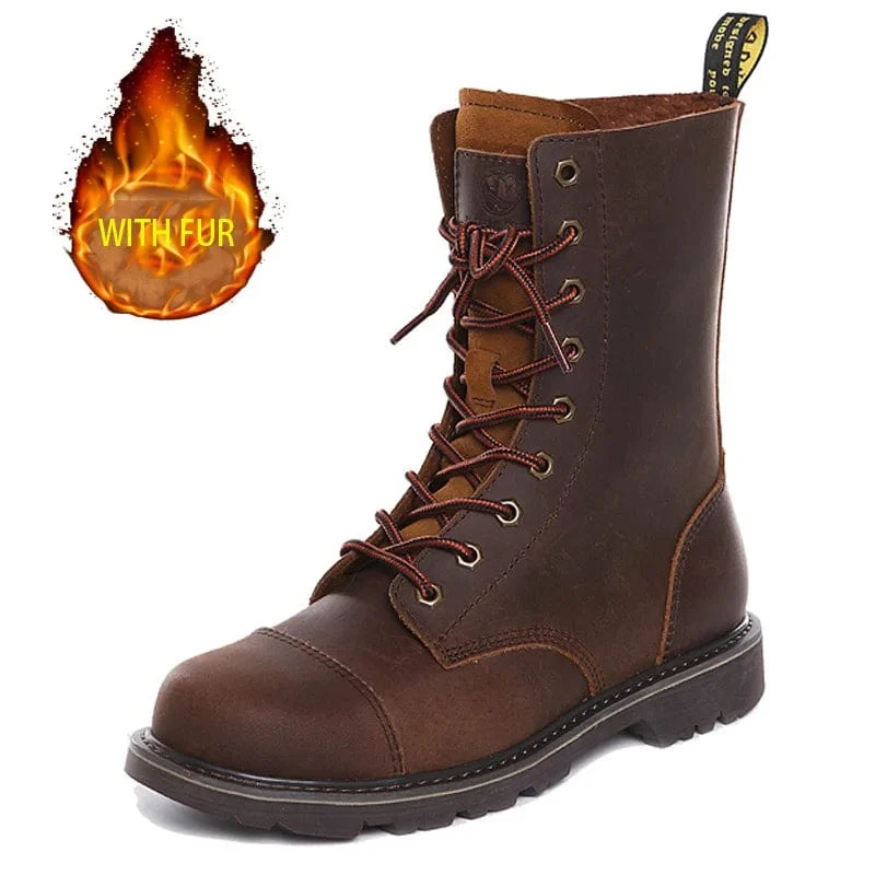 Wanderschuhe Herren wasserdichte Jagdstiefel Tactical Desert Combat Stiefeletten Herren Militär Damen Arbeits Leder Wanderschuhe