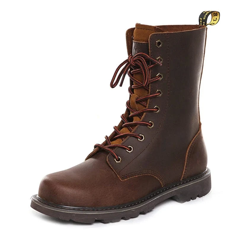 Wanderschuhe Herren wasserdichte Jagdstiefel Tactical Desert Combat Stiefeletten Herren Militär Damen Arbeits Leder Wanderschuhe