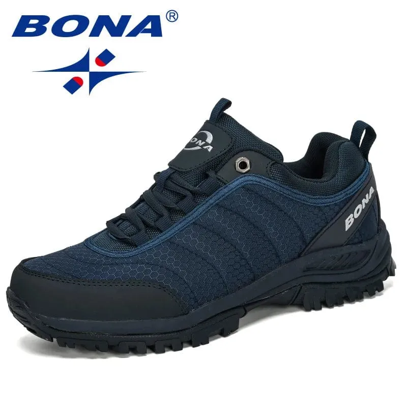 BONA Neue Ankunft Wandern Schuhe Mann Bergsteigen Schuhe Outdoor Trainer Schuhe Männer Trekking Sport Turnschuhe Männlichen Bequemen