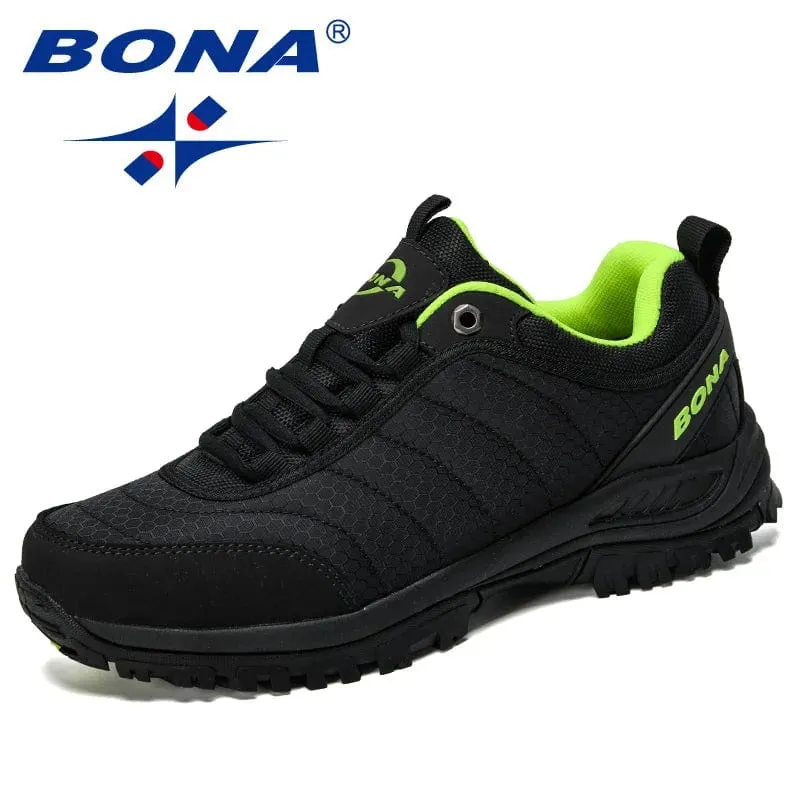 BONA Neue Ankunft Wandern Schuhe Mann Bergsteigen Schuhe Outdoor Trainer Schuhe Männer Trekking Sport Turnschuhe Männlichen Bequemen